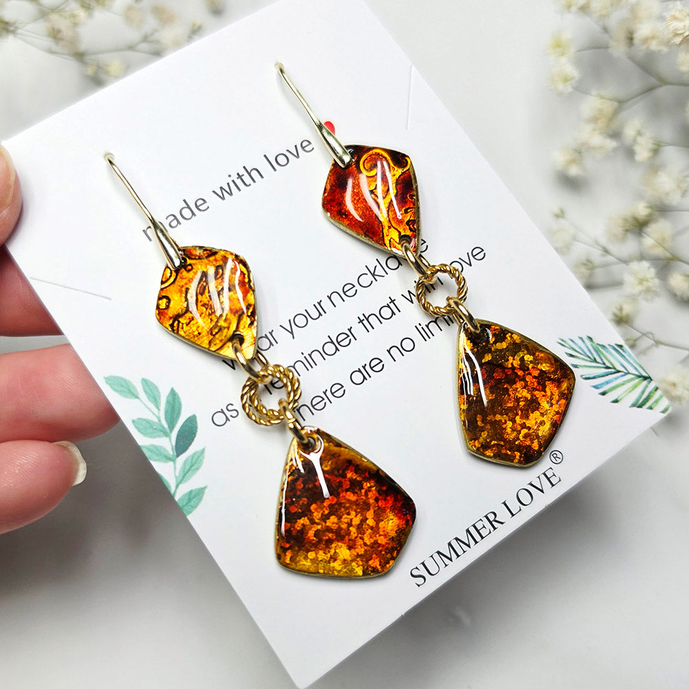 Amber Shards Earrings