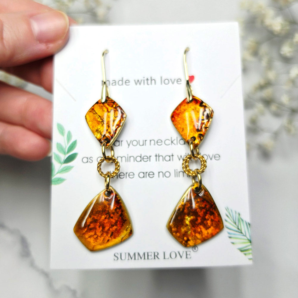 Pure Amber Shards Earrings