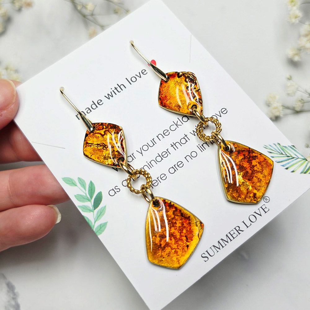 Pure Amber Shards Earrings