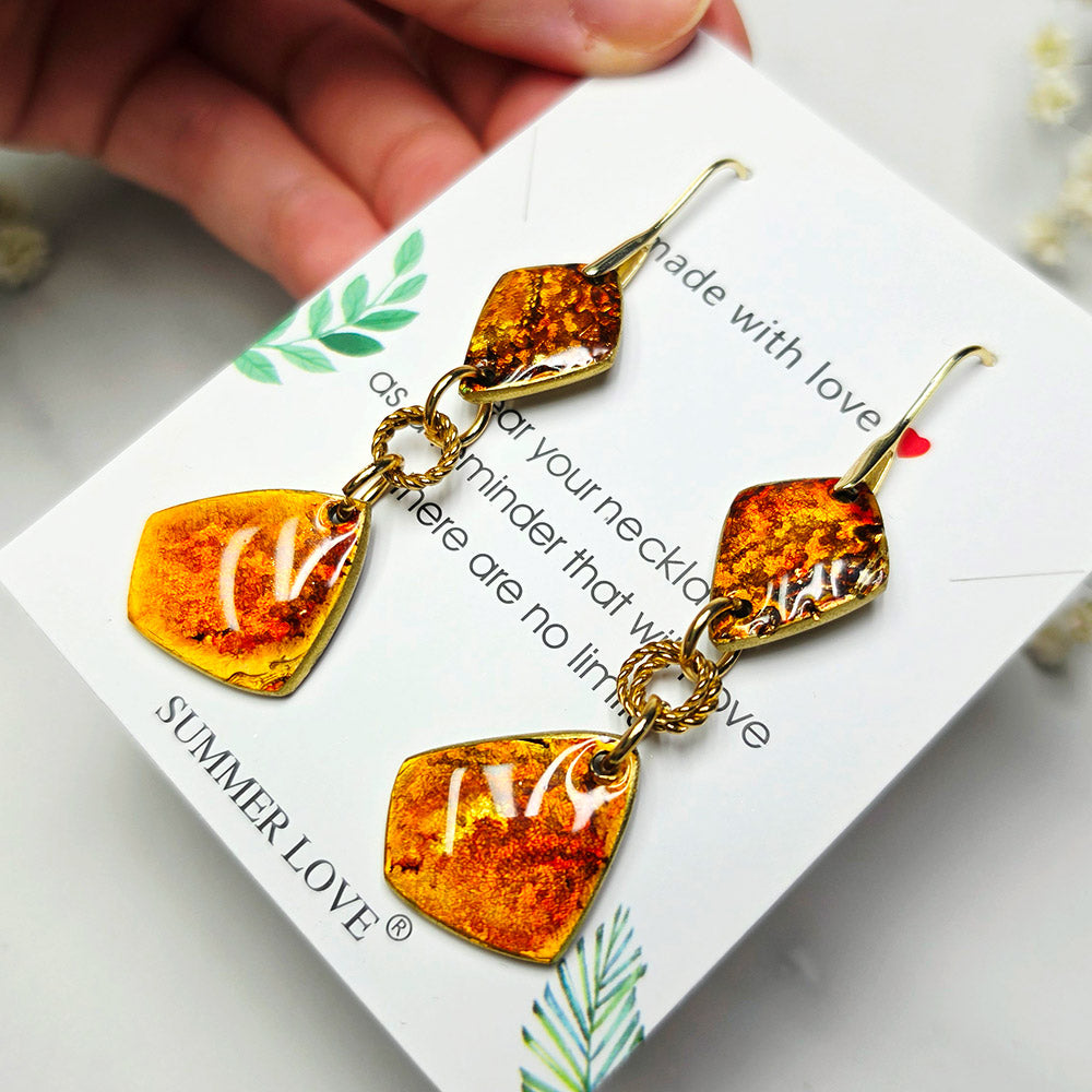 Pure Amber Shards Earrings