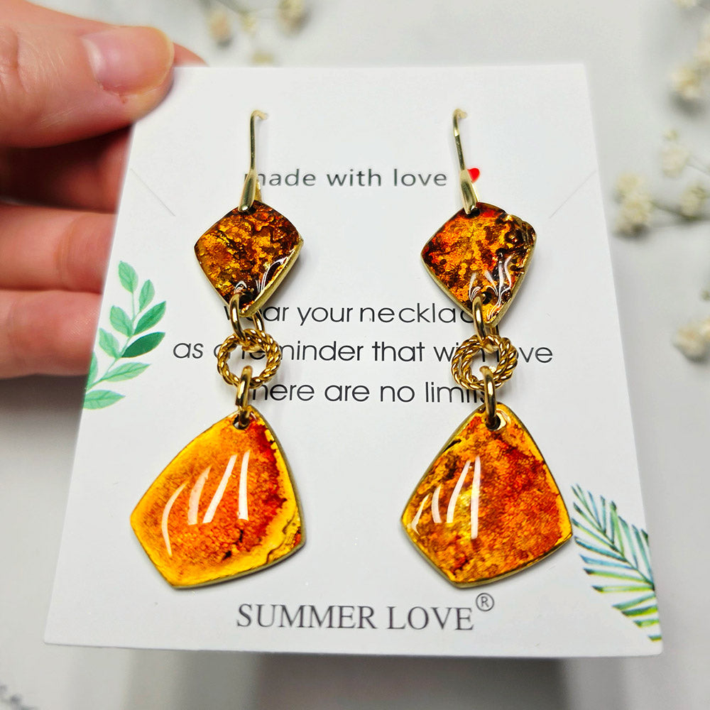 Pure Amber Shards Earrings