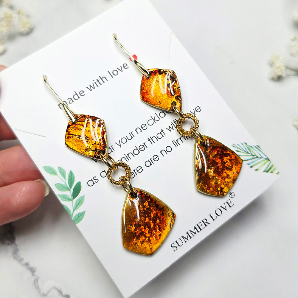 Pure Amber Shards Earrings