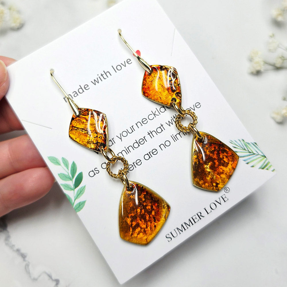 Pure Amber Shards Earrings