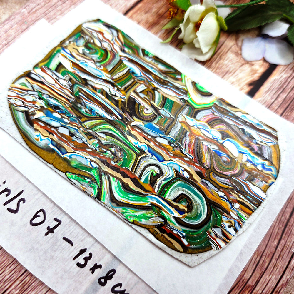Raw polymer clay veneer sheet, Layered Earth Strata