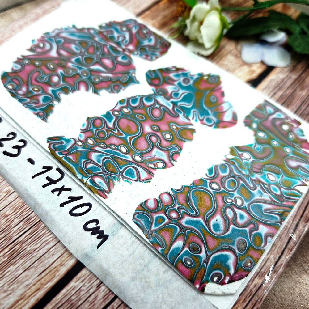 Raw polymer clay veneer sheet, Rose Quartz Currents