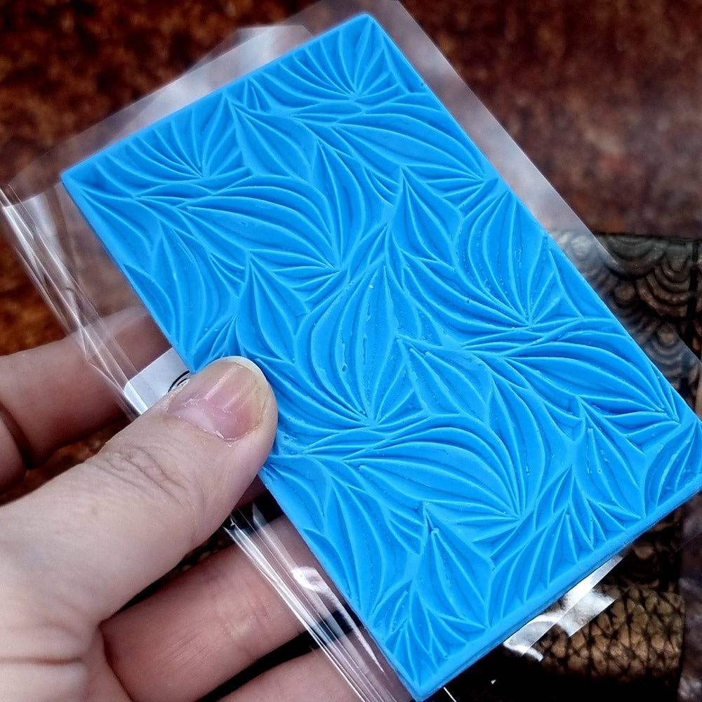 Palm Tree Pattern Small silicone texture sheet for polymer clay