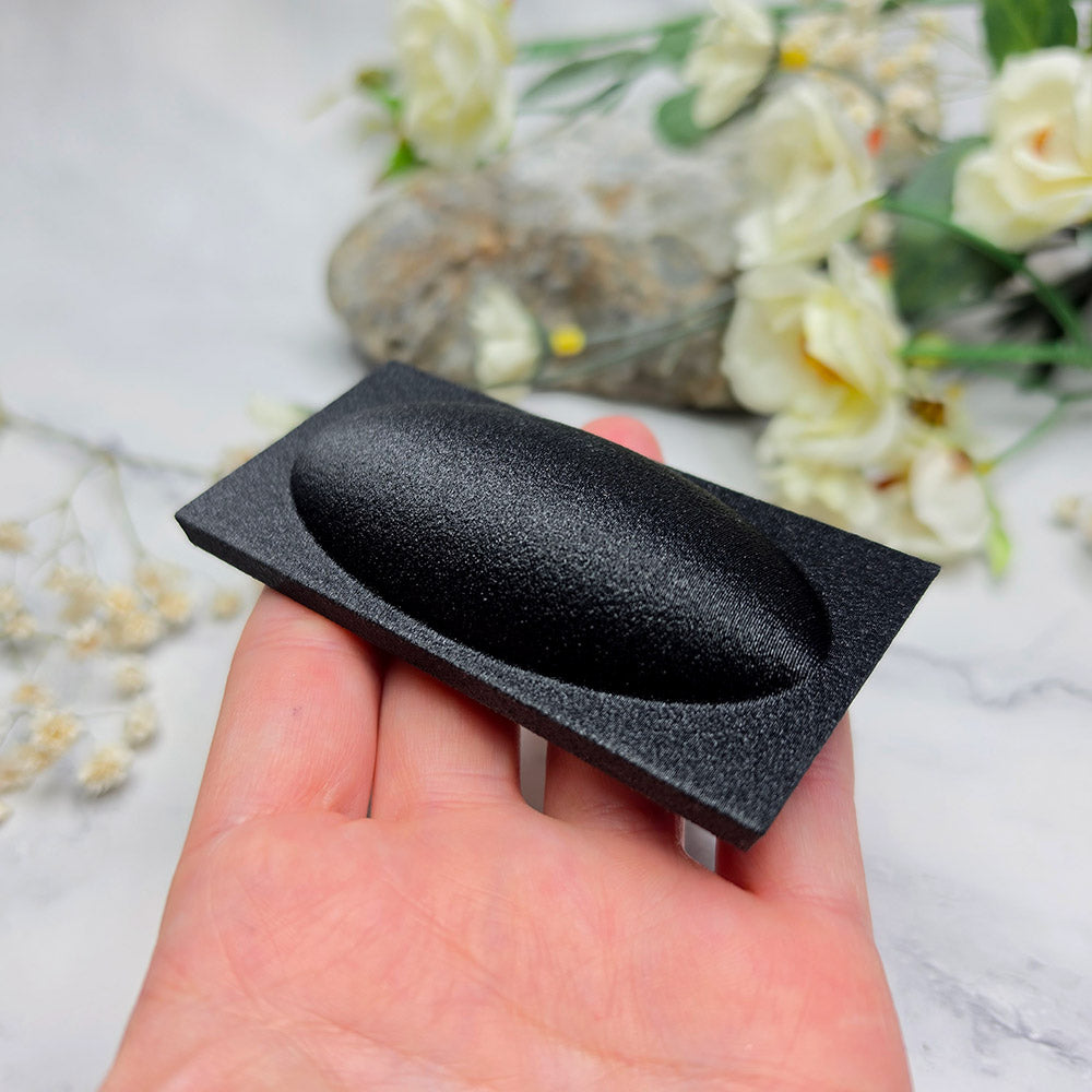 Black Thin Oval baking base for polymer clay