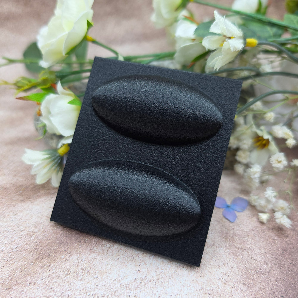 Black Thin 2 Ovals baking base for polymer clay