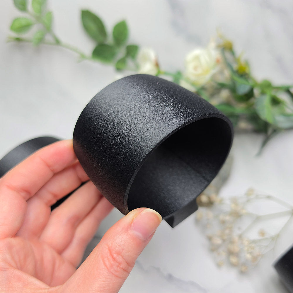 Black light curved bracelet cuff maker baking base for polymer clay, Medium 65x55mm