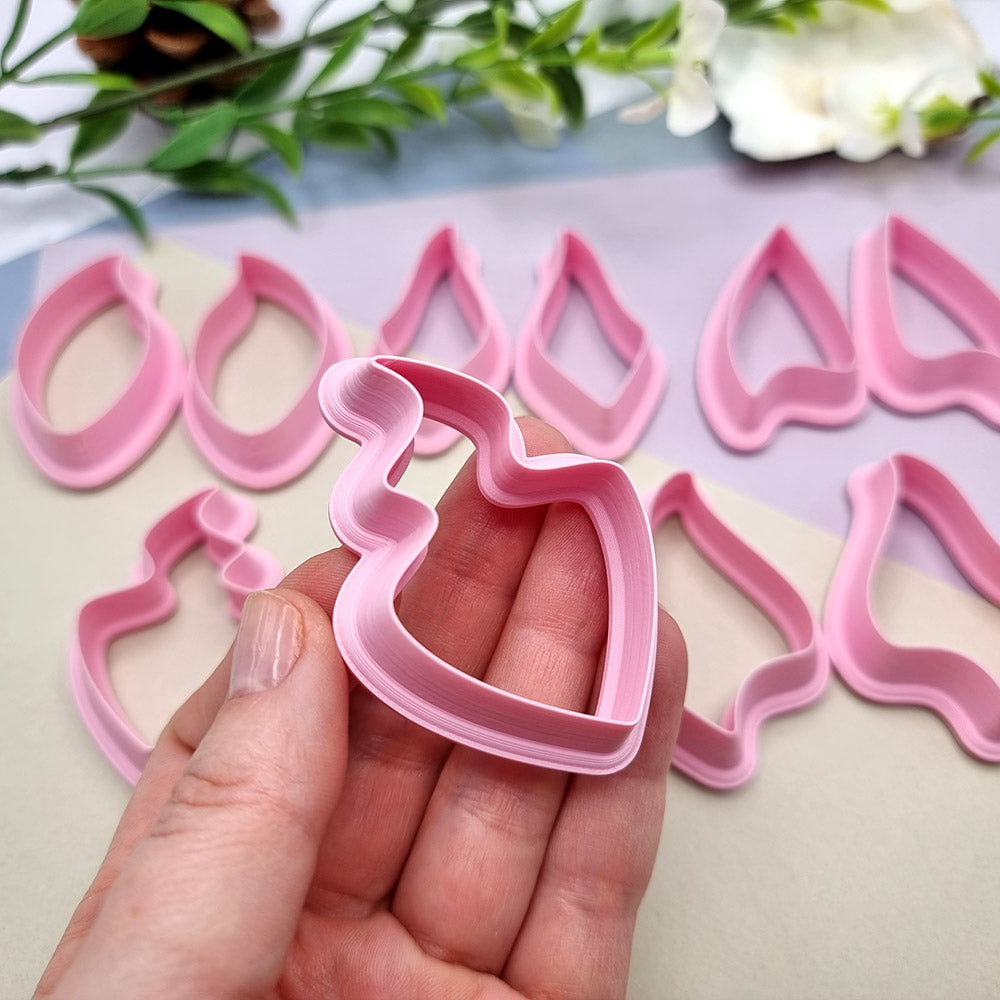 10pcs Earrings Cutters Set #5, Polymer Clay Cutters, Clay Cutters for Polymer Clay Jewelry Plastic Cutters SweetyBijou Tools