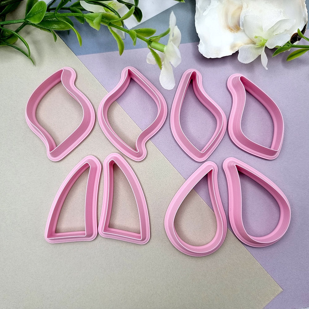 8pcs Earrings Cutters Set #6, Polymer Clay Cutters, Clay Cutters for Polymer Clay Jewelry Plastic Cutters SweetyBijou Tools