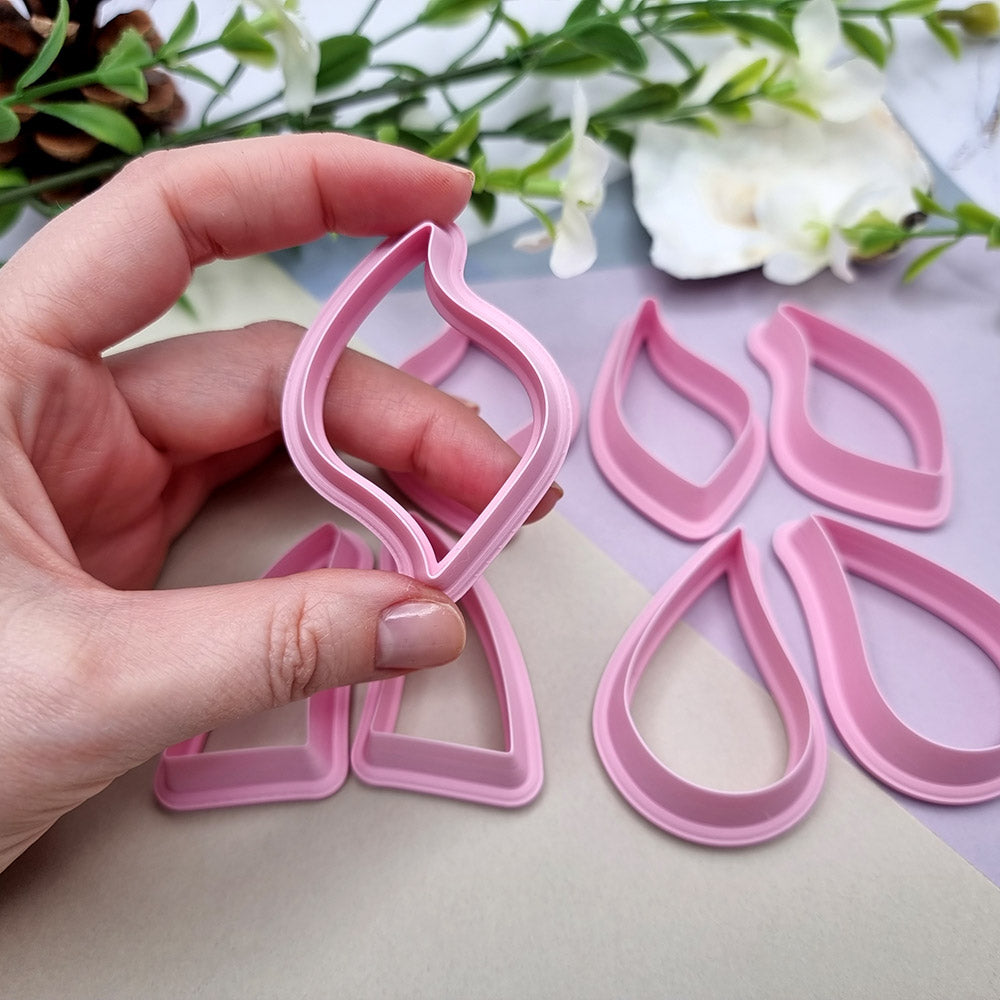 8pcs Earrings Cutters Set #6, Polymer Clay Cutters, Clay Cutters for Polymer Clay Jewelry Plastic Cutters SweetyBijou Tools