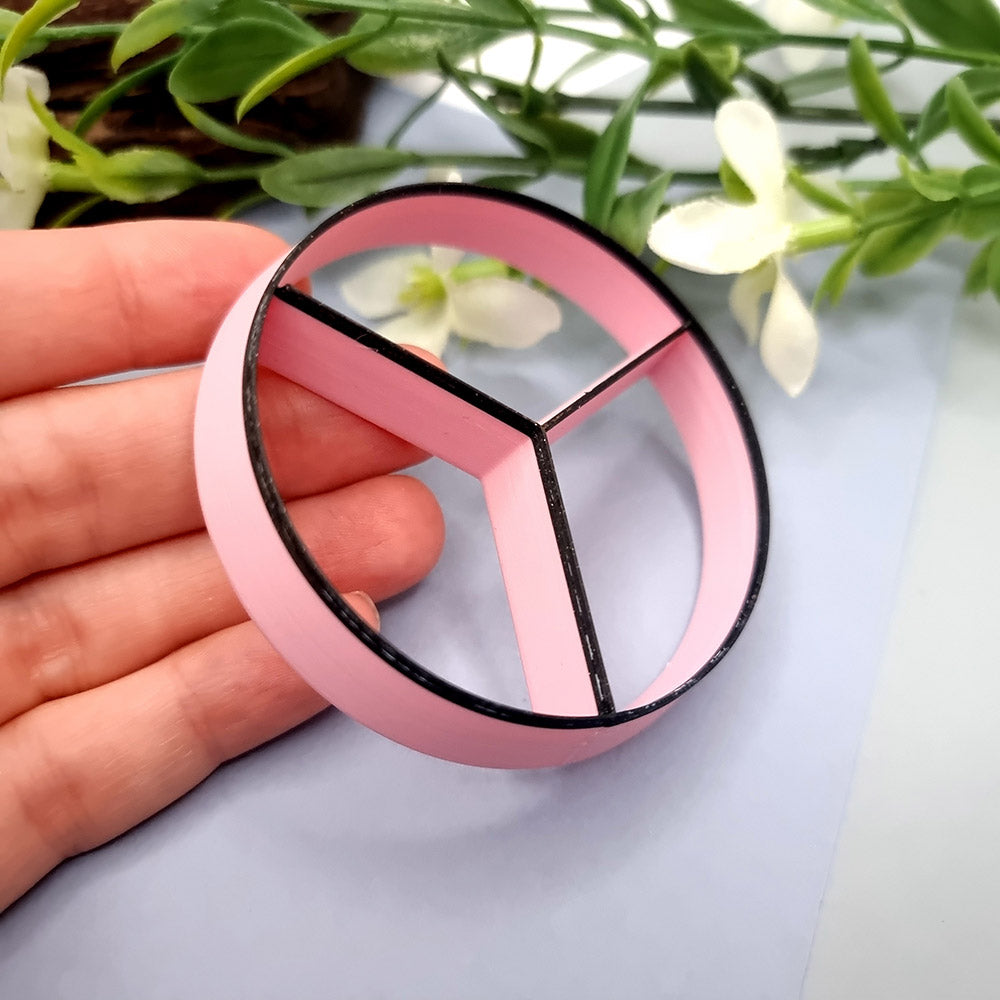 Pizza Cutter - 3 slices Plastic Cutters SweetyBijou Tools