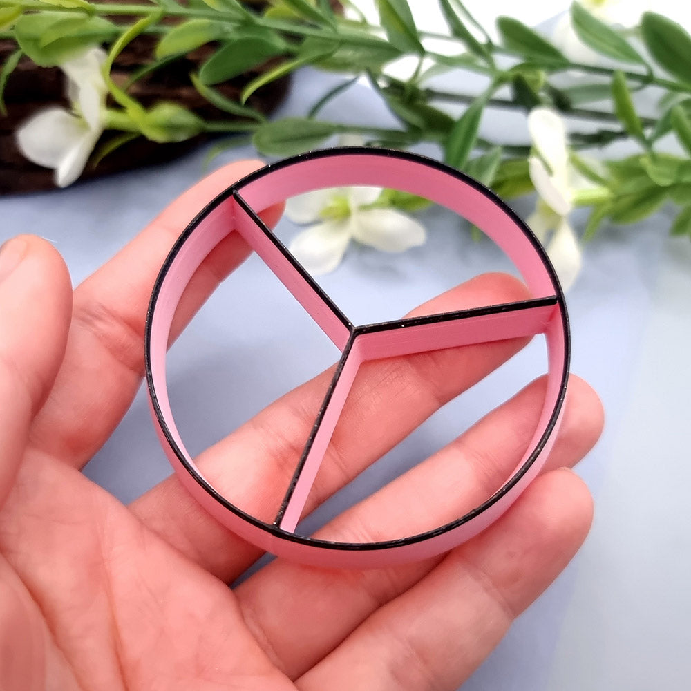 Pizza Cutter - 3 slices Plastic Cutters SweetyBijou Tools