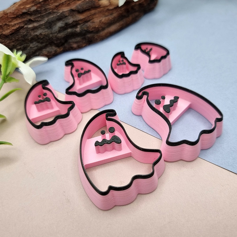 Ghost shape Halloween polymer clay cutter