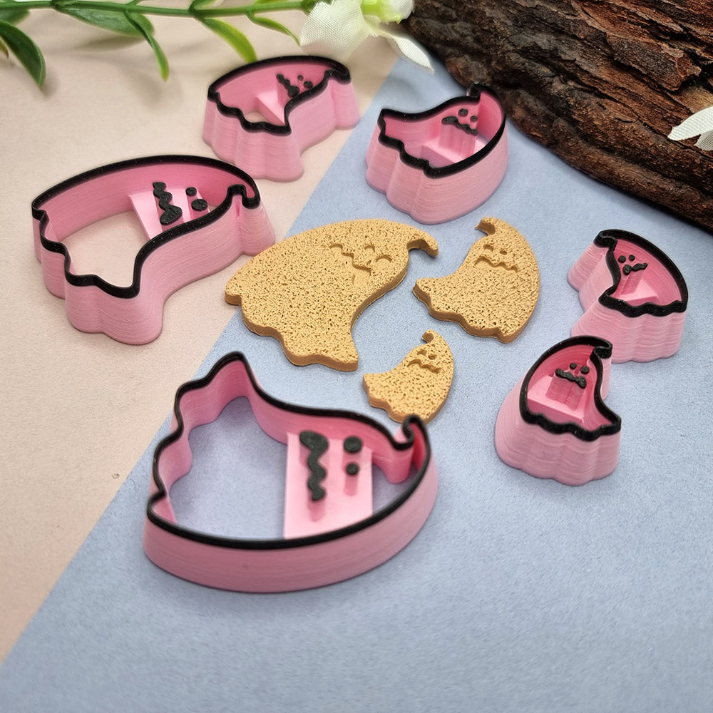 Ghost shape Halloween polymer clay cutter