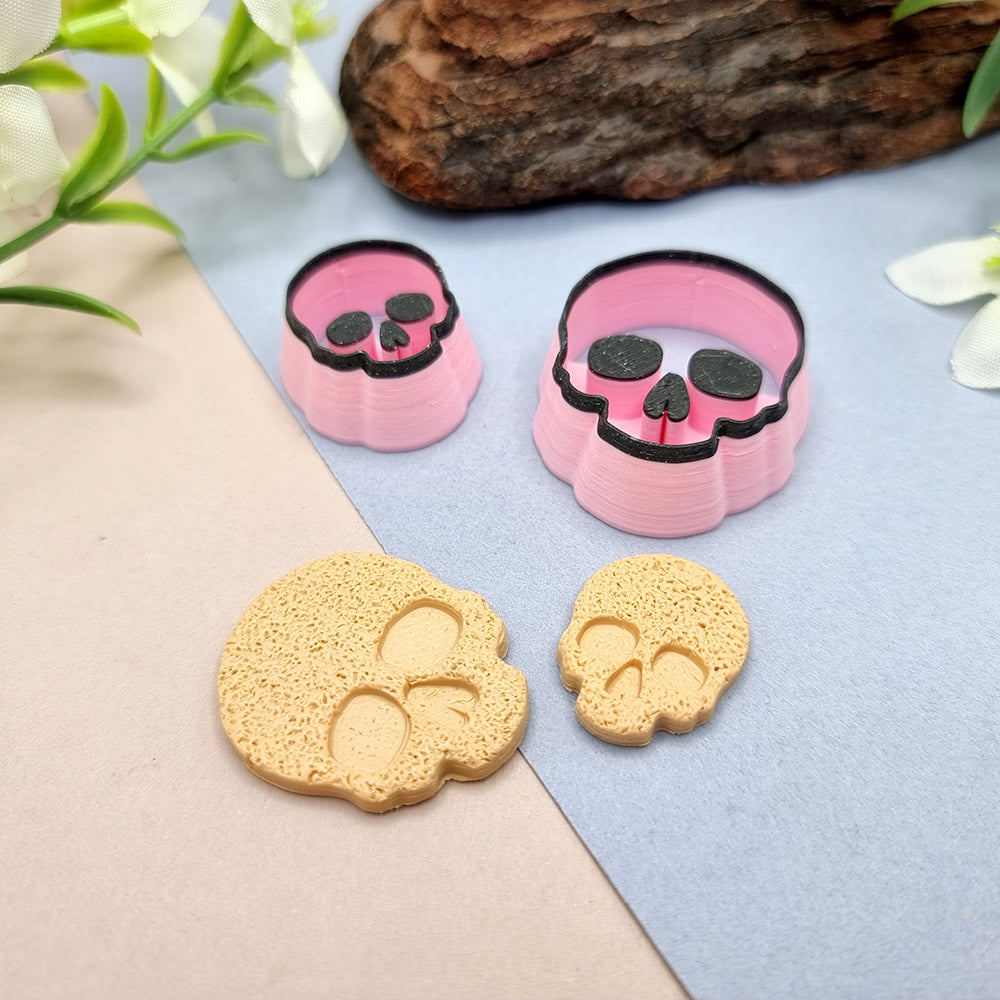 Skull shape Halloween polymer clay cutter