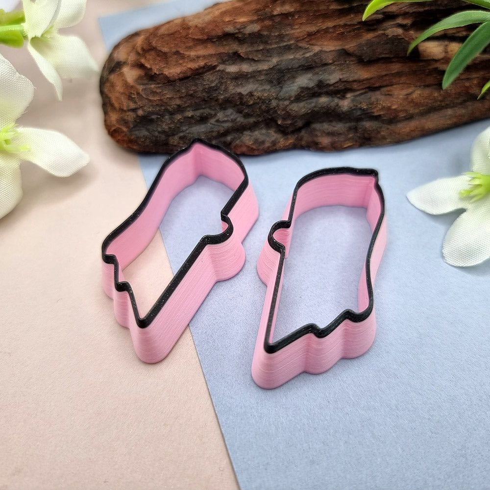 Long ghost shape Halloween polymer clay cutter