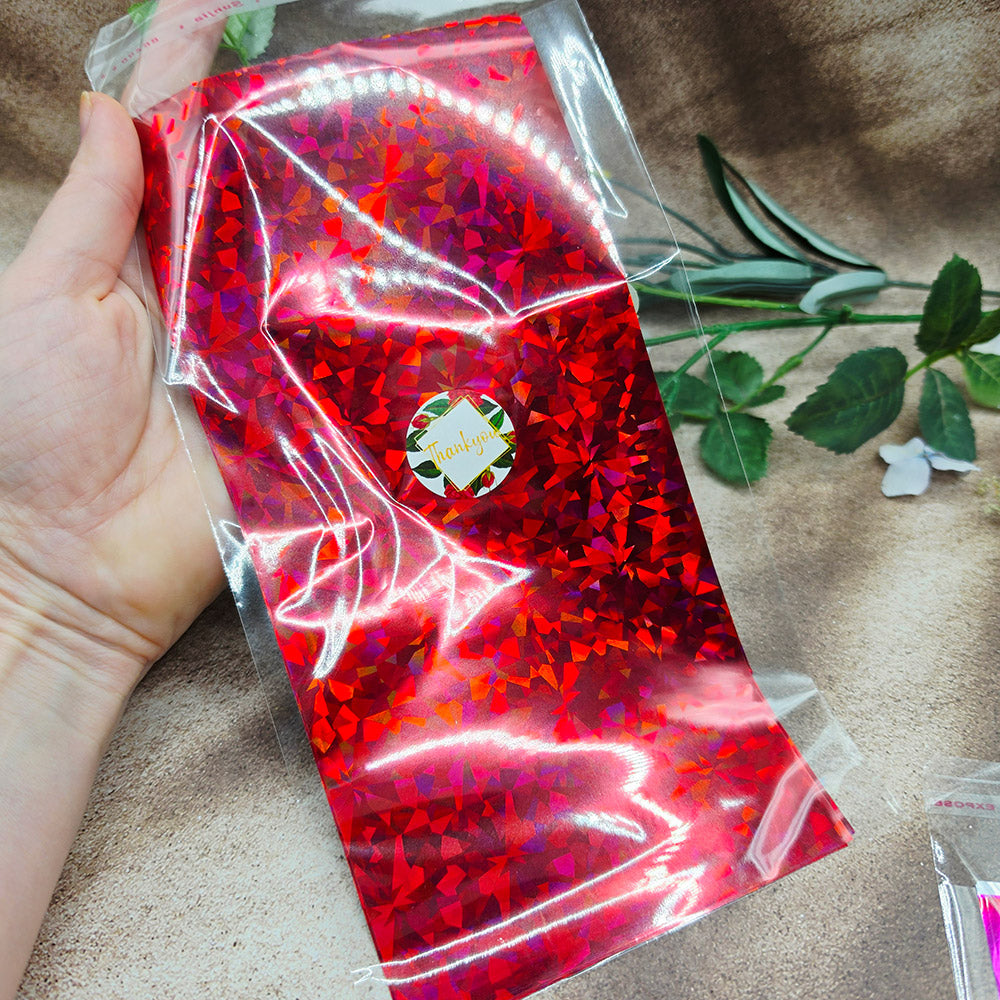 Red Shards Prismatic Foils, 10 sheets