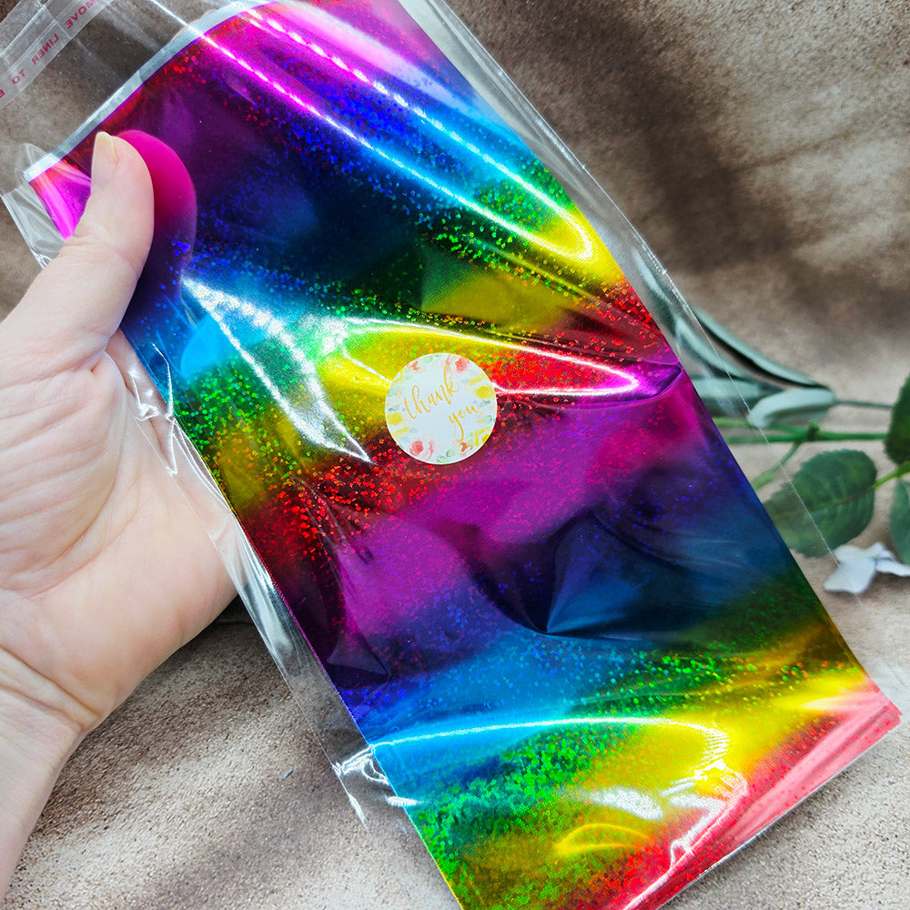 Rainbow Confetti Foils, 10 sheets