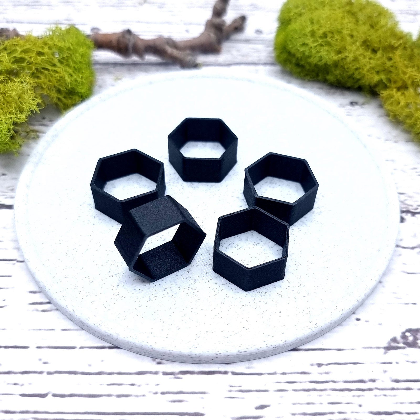 6-Sided Ring Blanks - Medium (10mm) Bakeable Blanks SweetyBijou Tools