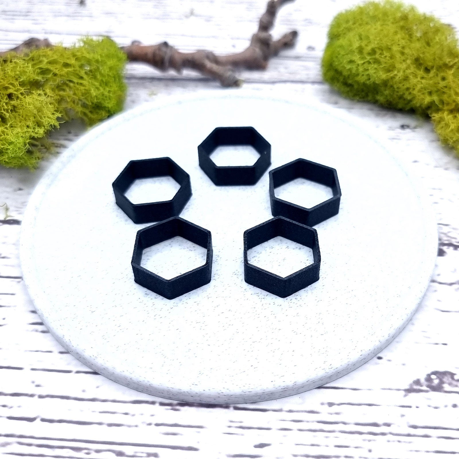 6-Sided Ring Blanks - Tiny (7.5mm) Bakeable Blanks SweetyBijou Tools