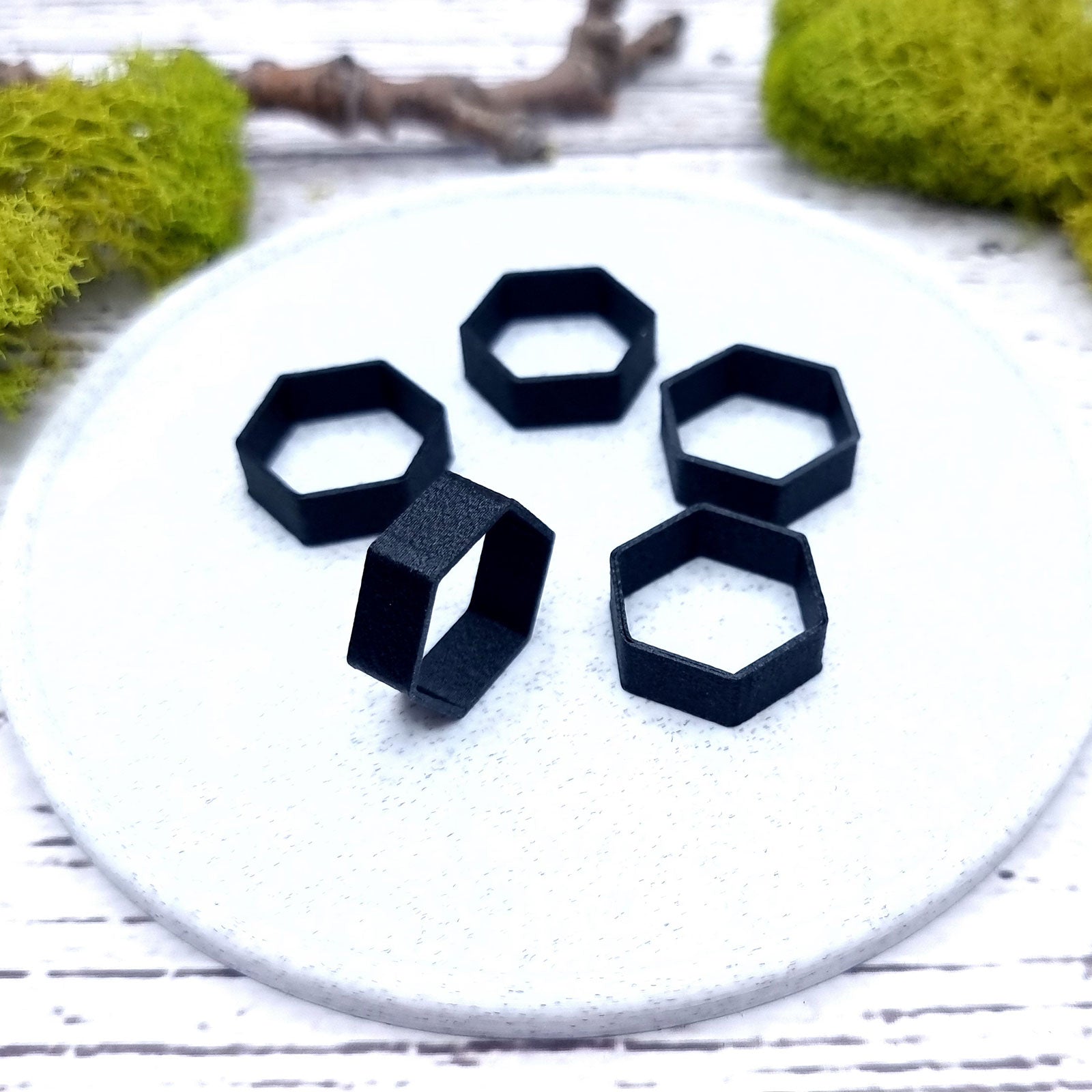 6-Sided Ring Blanks - Tiny (7.5mm) Bakeable Blanks SweetyBijou Tools
