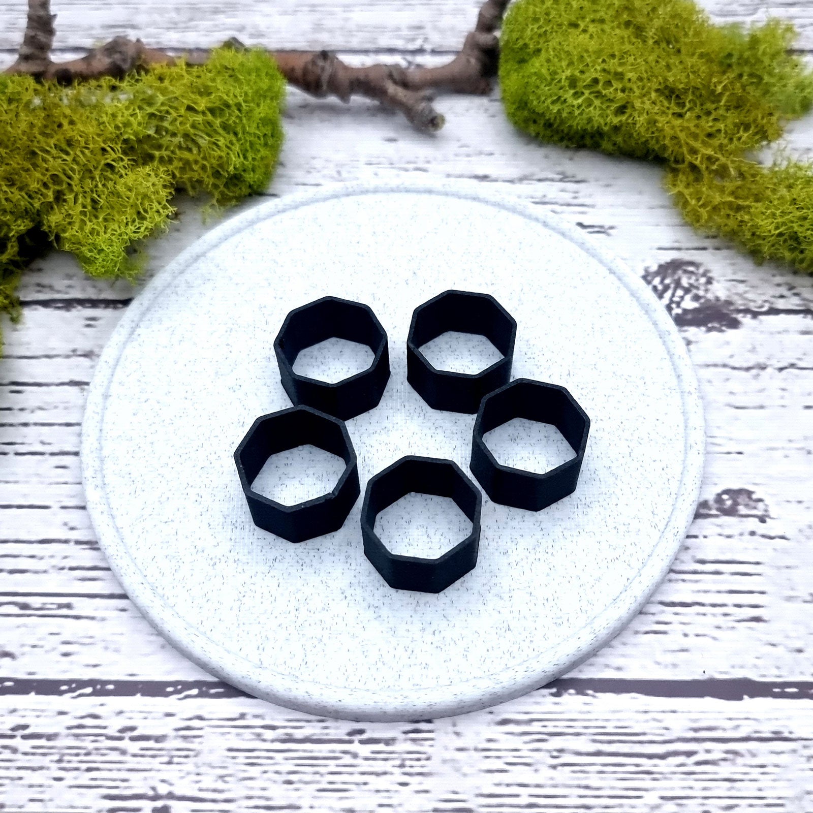 8-Sided Ring Blanks - Wide (12.5mm) Bakeable Blanks SweetyBijou Tools