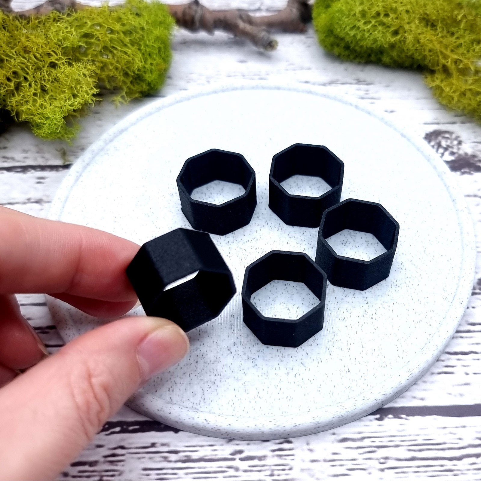 8-Sided Ring Blanks - Wide (12.5mm) Bakeable Blanks SweetyBijou Tools