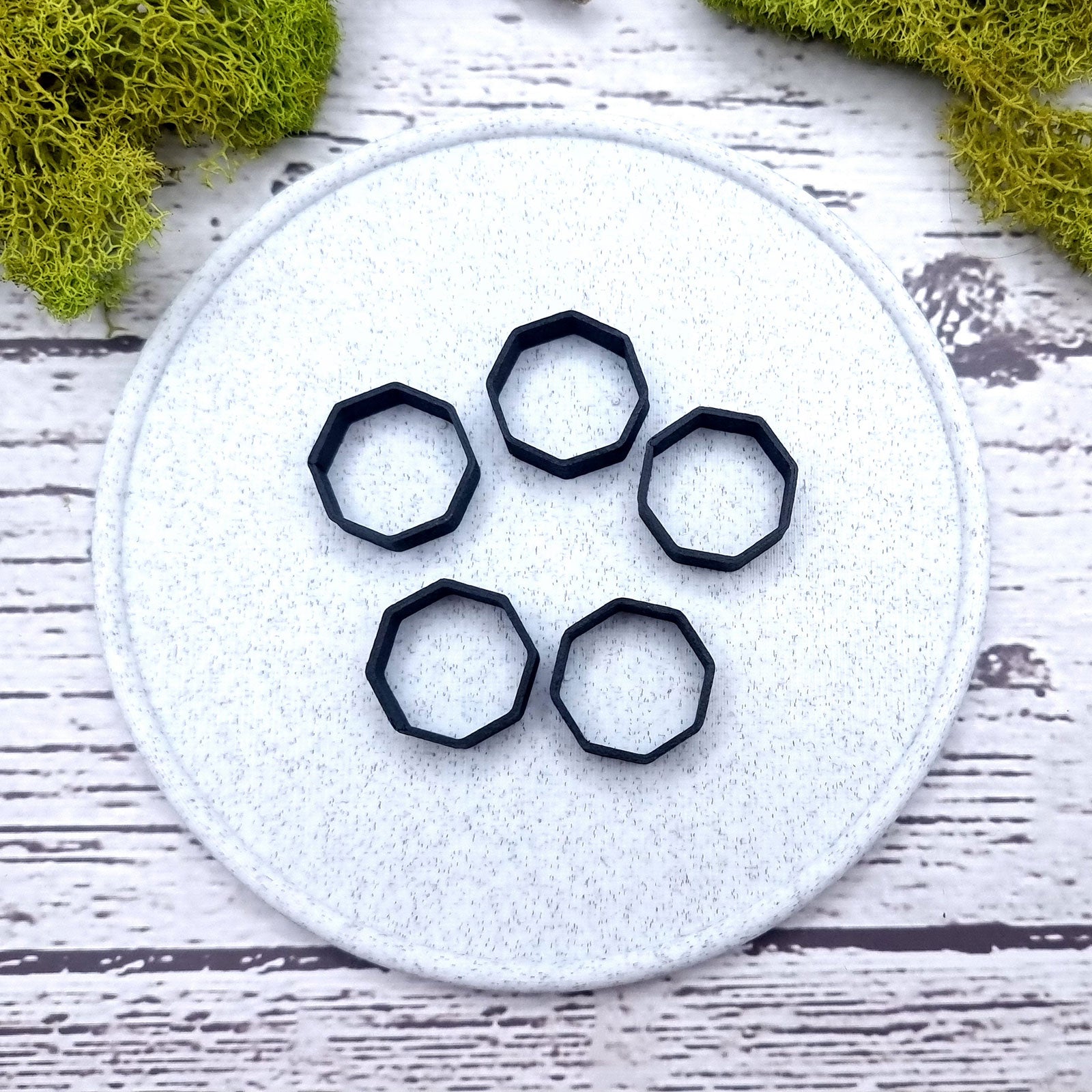 8-Sided Ring Blanks - Tiny (7.5mm) Bakeable Blanks SweetyBijou Tools