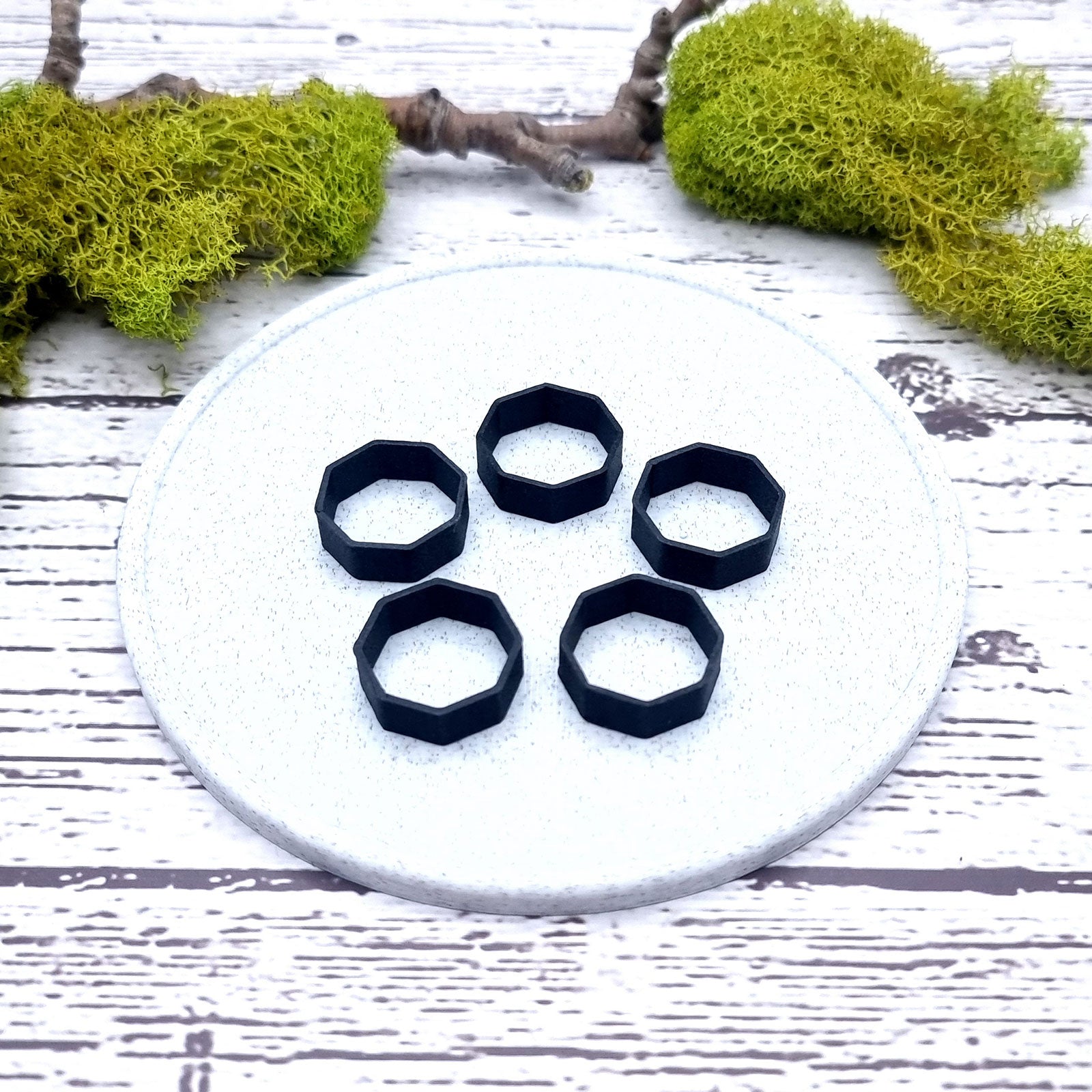 8-Sided Ring Blanks - Tiny (7.5mm) Bakeable Blanks SweetyBijou Tools