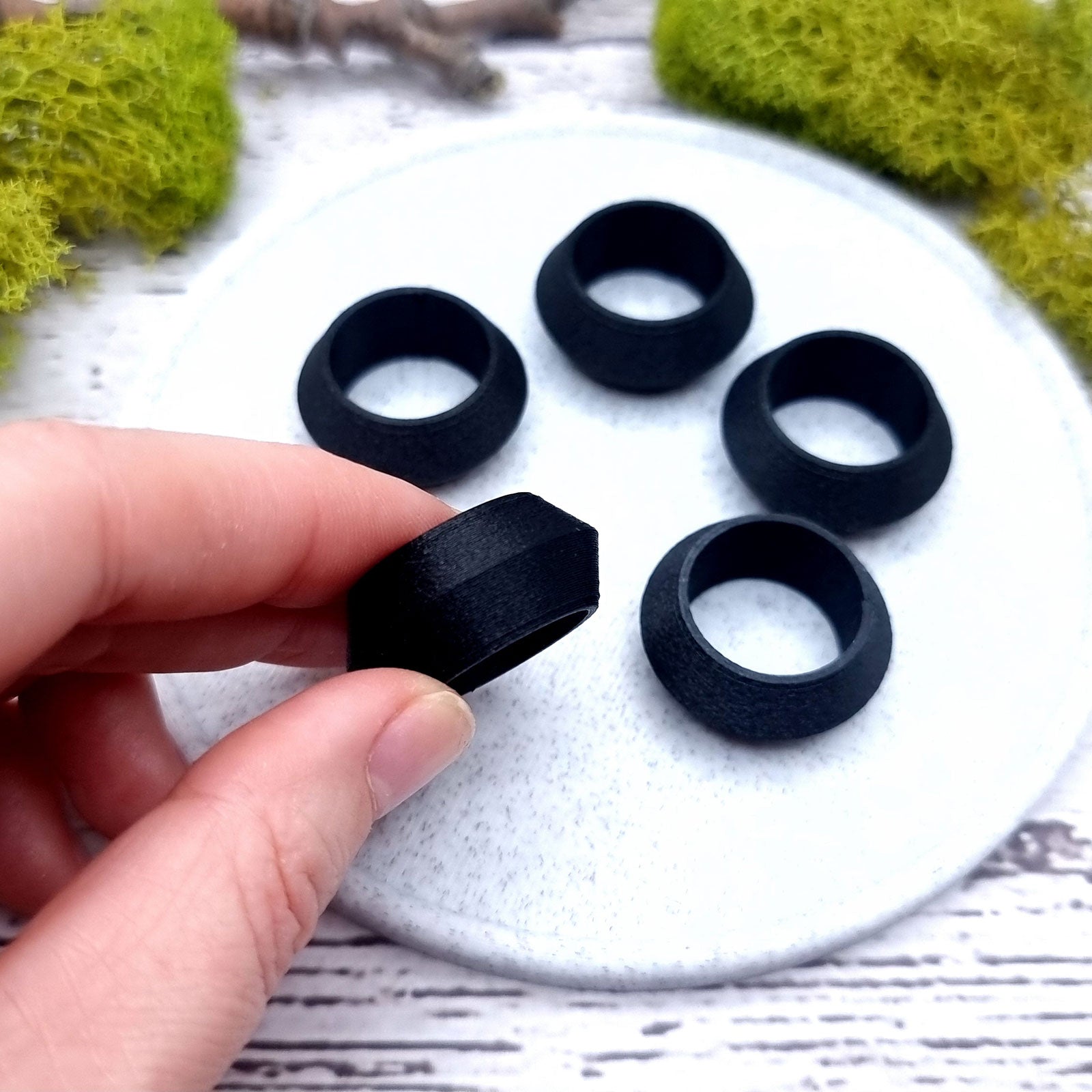 Sharp Convex Ring Blanks - Wide (12.5mm) Bakeable Blanks SweetyBijou Tools