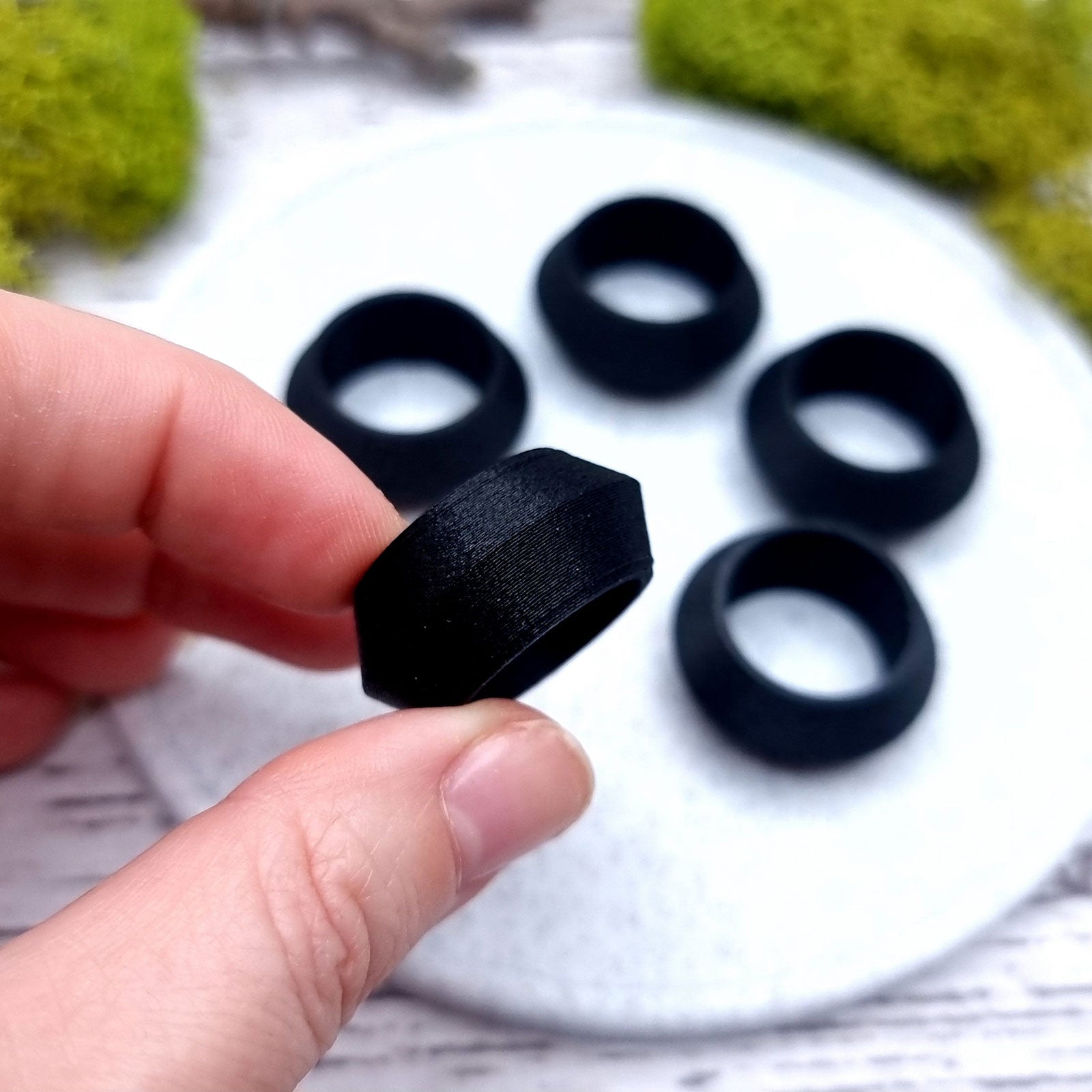 Sharp Convex Ring Blanks - Wide (12.5mm) Bakeable Blanks SweetyBijou Tools