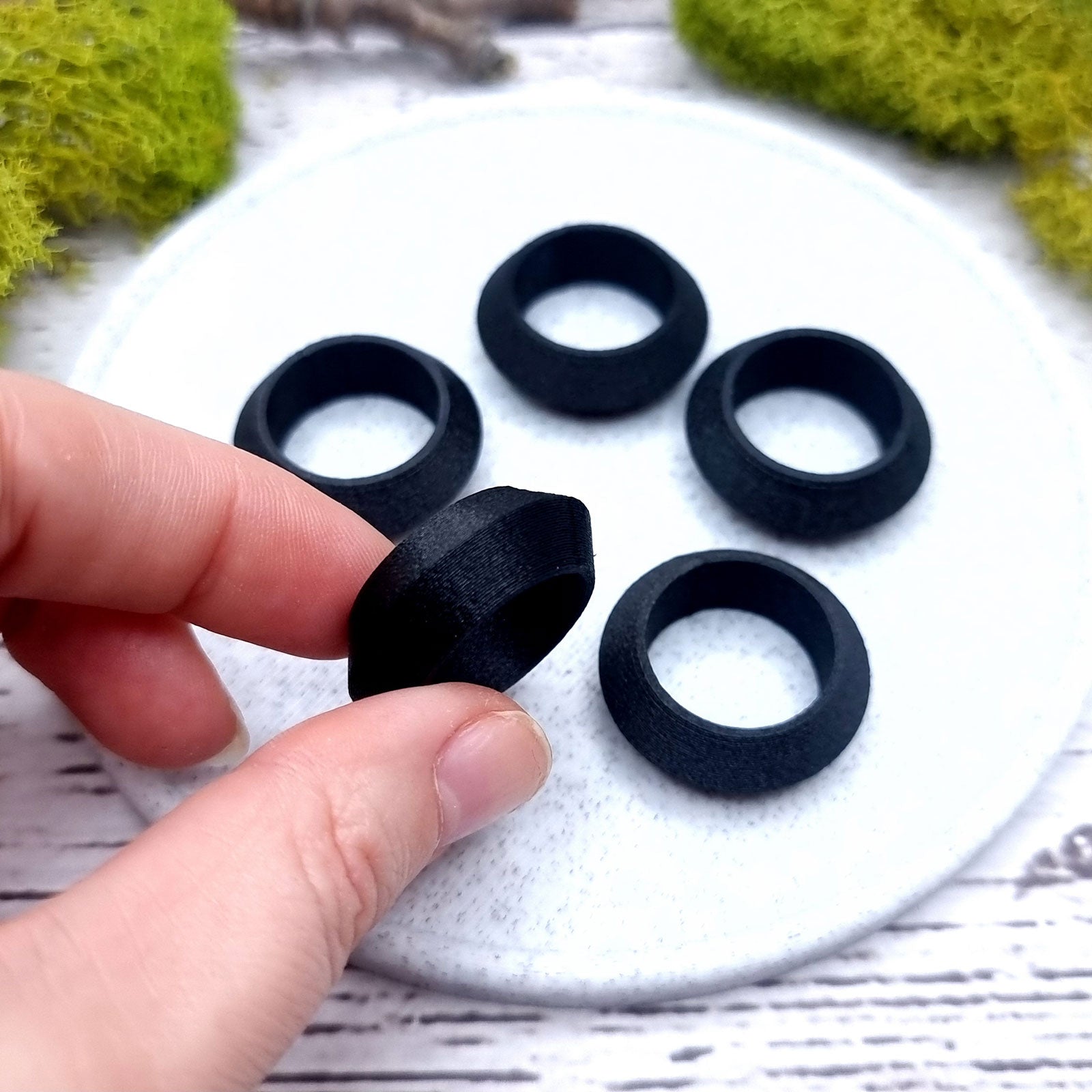 Sharp Convex Ring Blanks - Medium (10mm) Bakeable Blanks SweetyBijou Tools