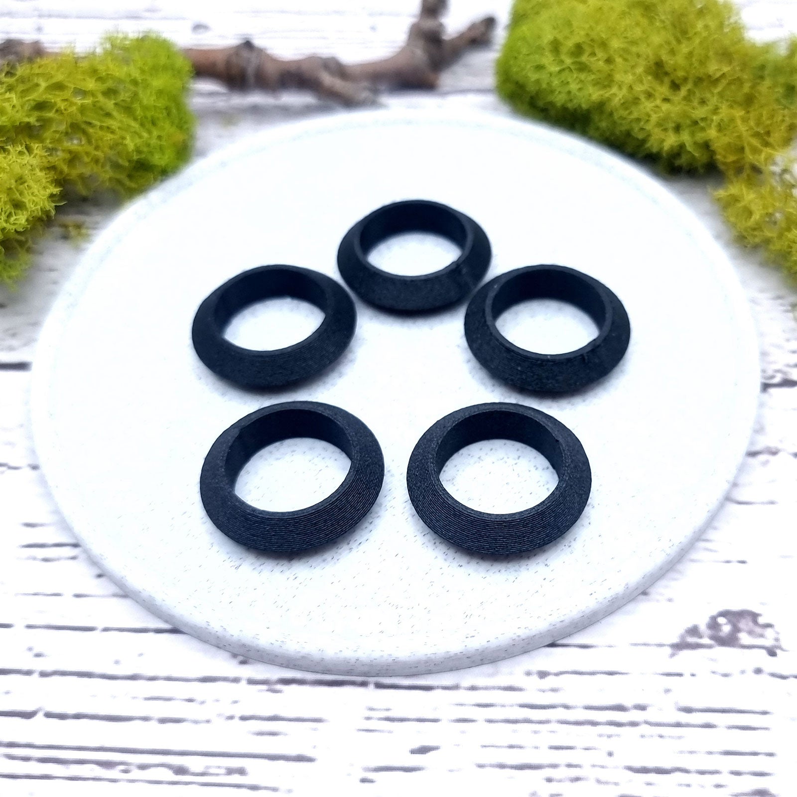 Sharp Convex Ring Blanks - Tiny (7.5mm) Bakeable Blanks SweetyBijou Tools
