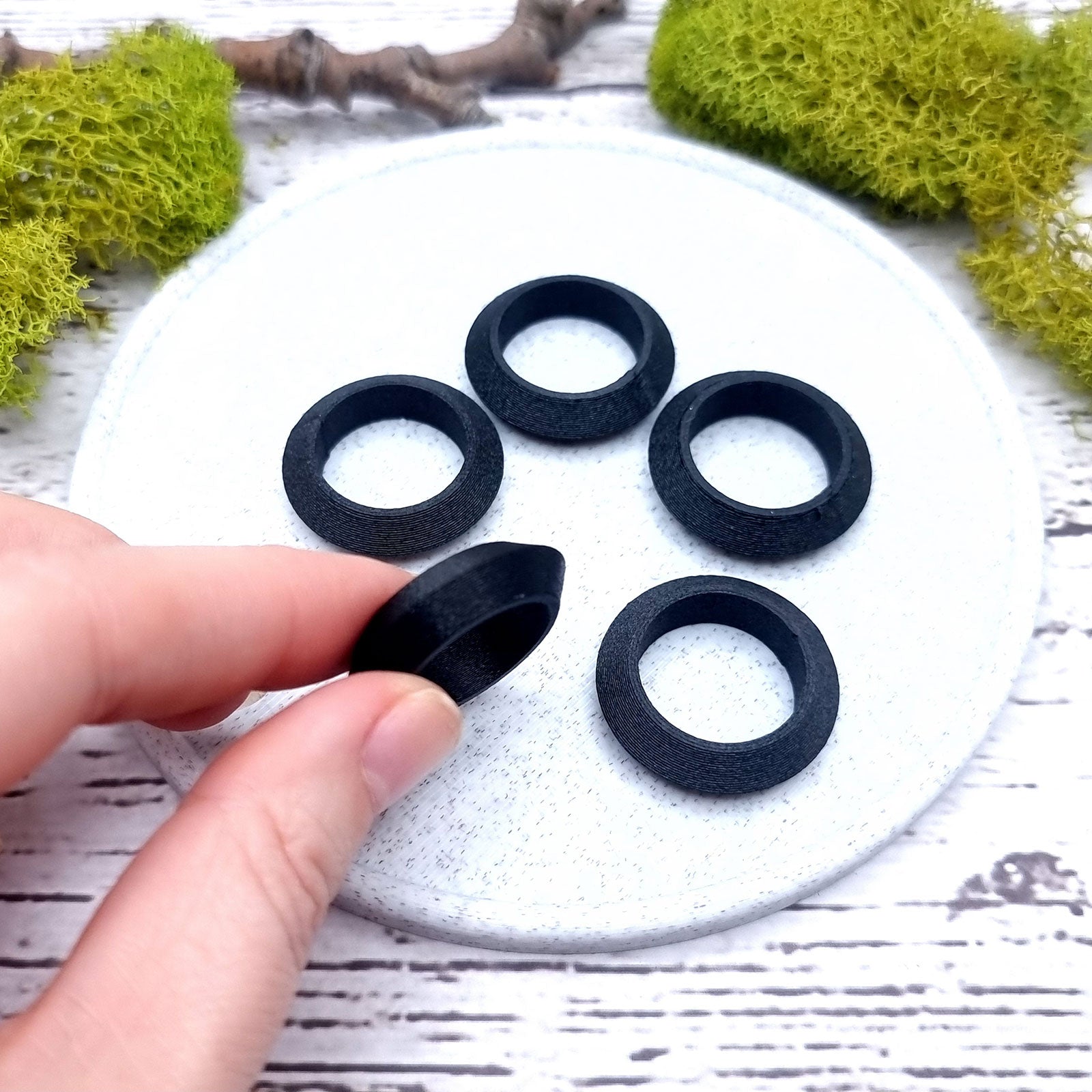 Sharp Convex Ring Blanks - Tiny (7.5mm) Bakeable Blanks SweetyBijou Tools