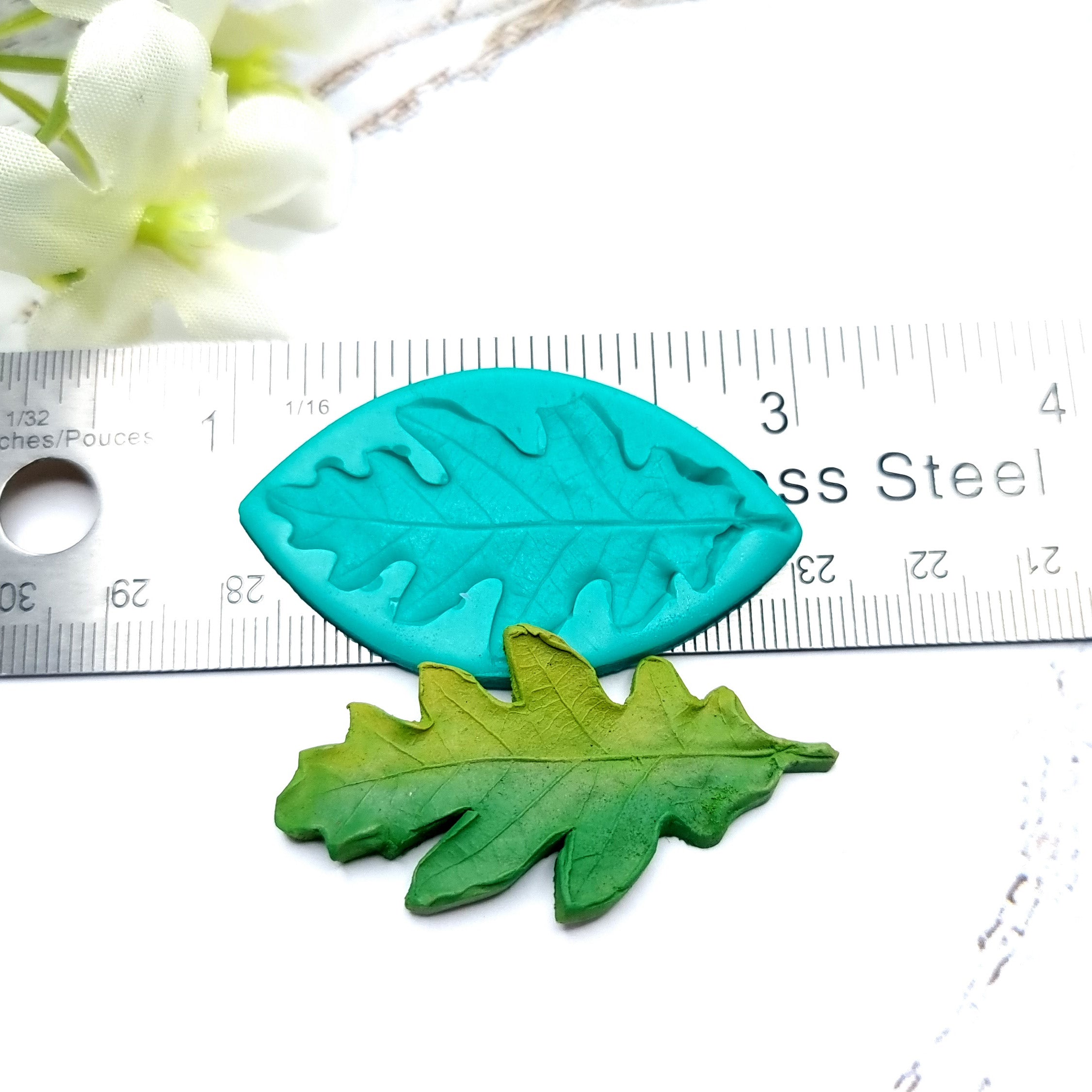 Natural Real Oak Leaf #3, 5cm Silicone Mold SweetyBijou Tools