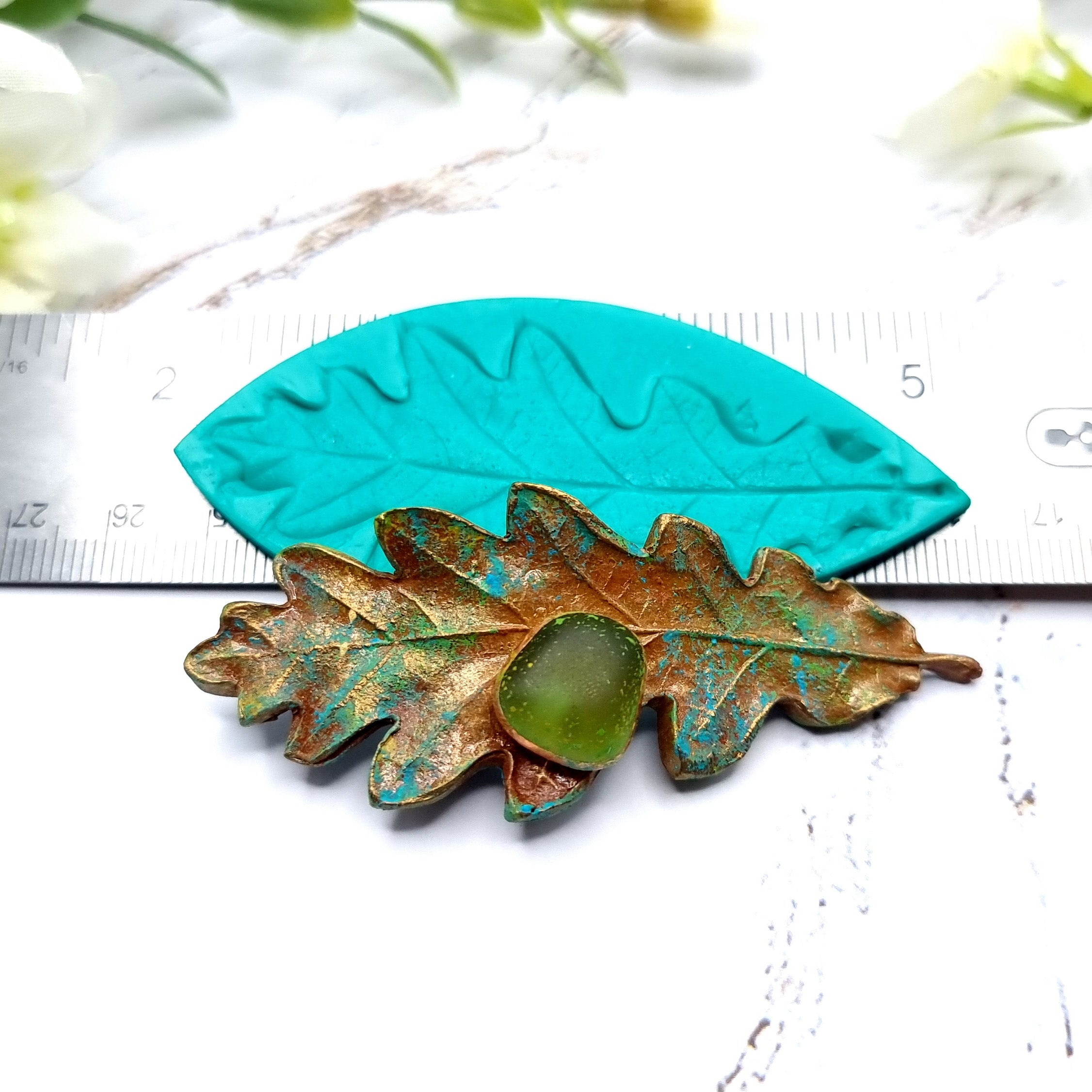 Natural Real Oak Leaf #4, 8cm Silicone Mold SweetyBijou Tools