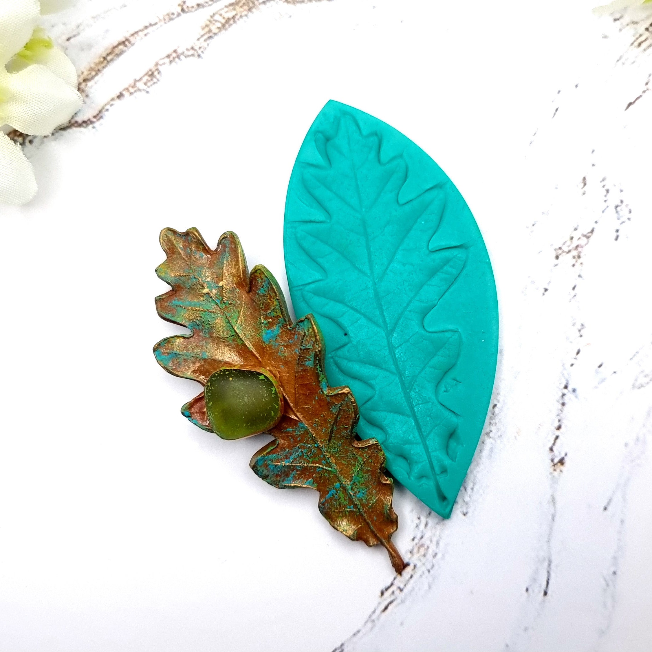 Natural Real Oak Leaf #4, 8cm Silicone Mold SweetyBijou Tools