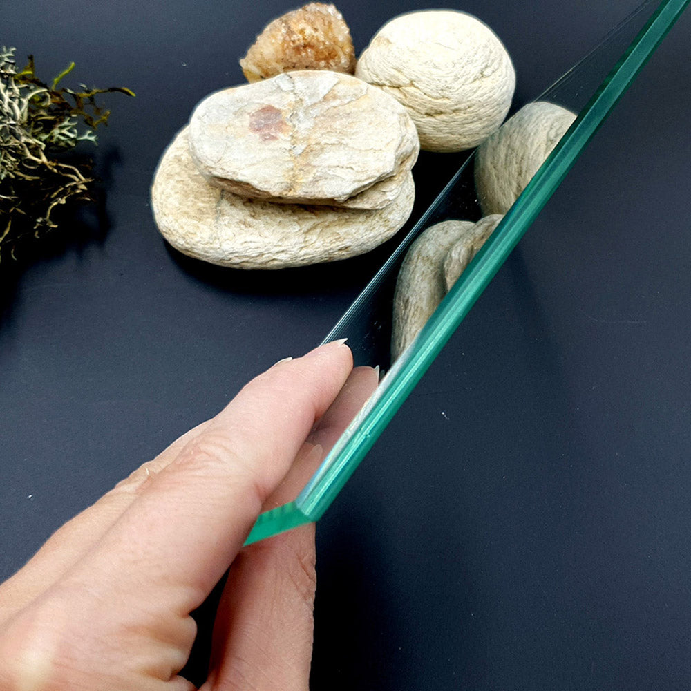 Glass Work Surface for Polymer Clay - 10×15 cm Mid-Size Crafting Tile