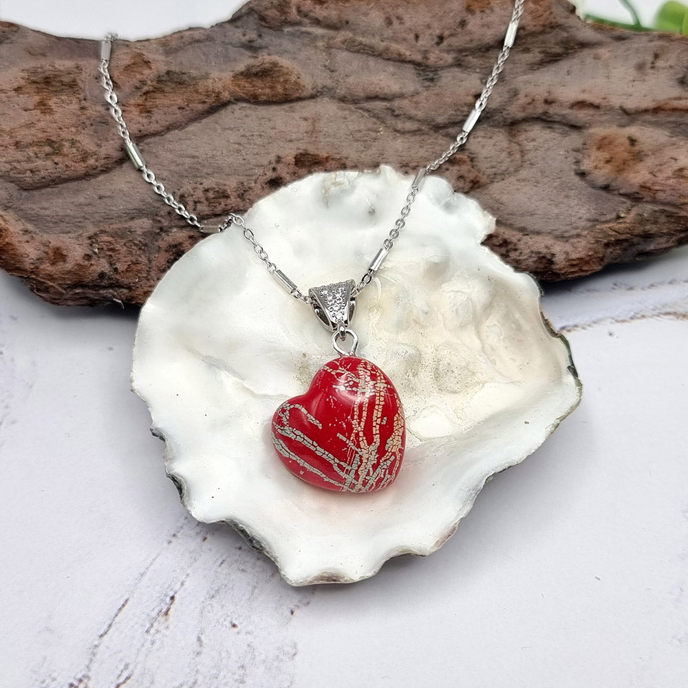 Cute Little Red Heart Pendant Pendant SweetyBijou Jewelry