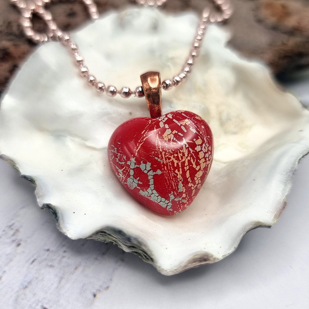 Cute Red Heart Pendant out of Polymer Clay Pendant SweetyBijou Jewelry