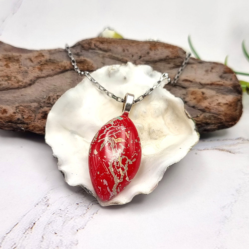 Red Polymer Clay Pendant Pendant SweetyBijou Jewelry