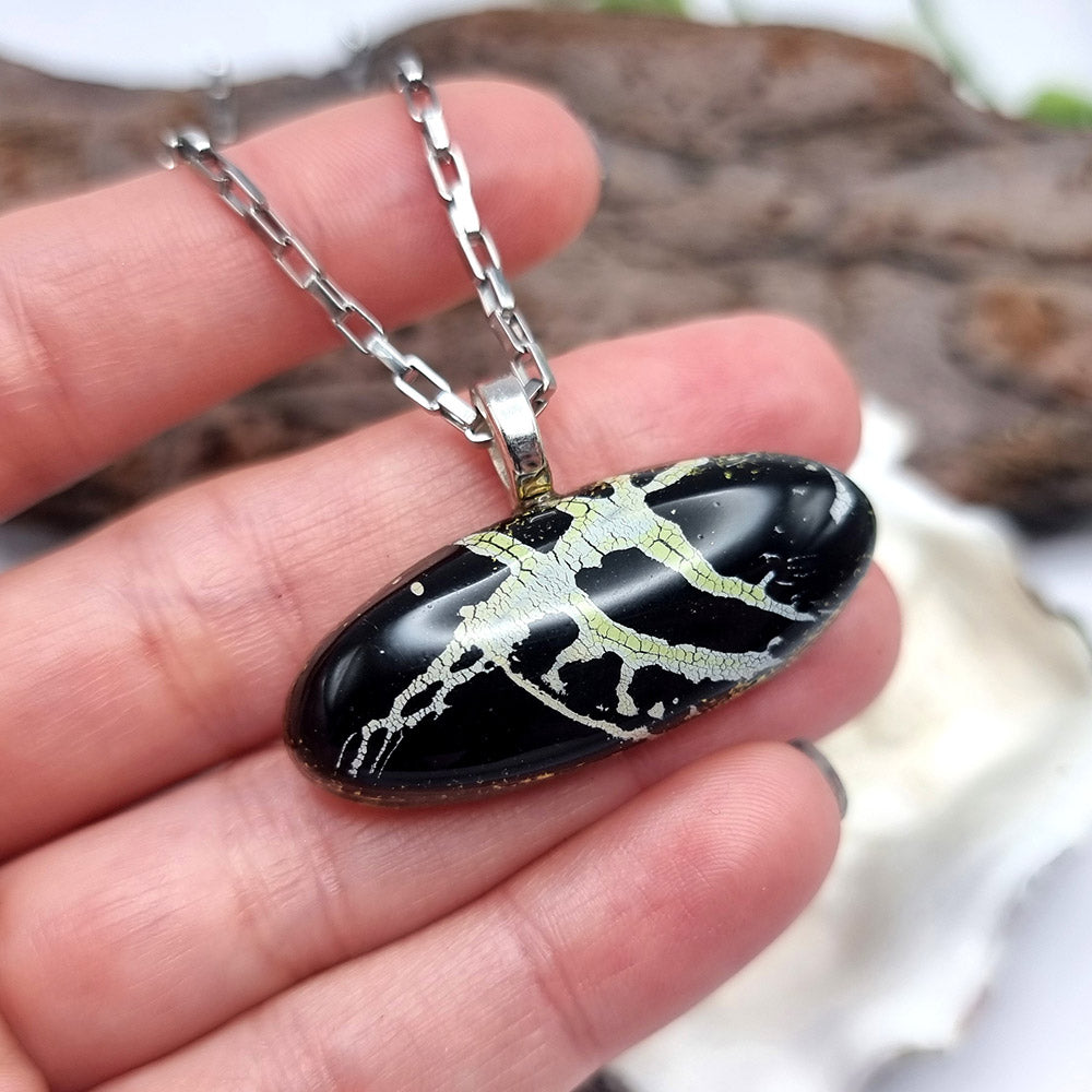 Oval Unique Polymer Clay Pendant Pendant SweetyBijou Jewelry