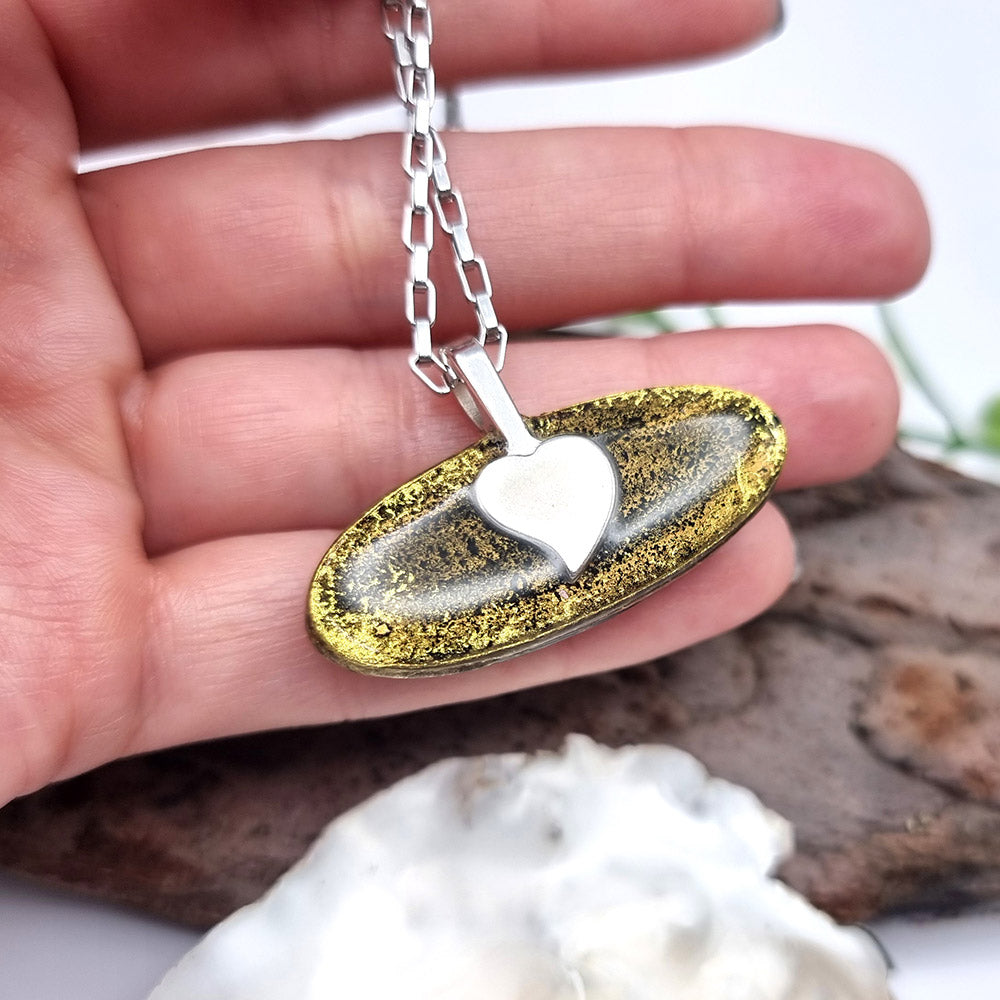 Oval Unique Polymer Clay Pendant Pendant SweetyBijou Jewelry