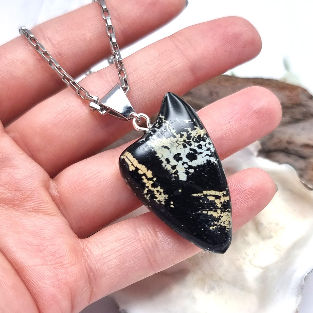 Black Pendant out of Polymer clay Pendant SweetyBijou Jewelry