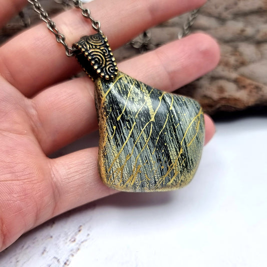 Statement Pendant out of polymer clay Pendant SweetyBijou Jewelry