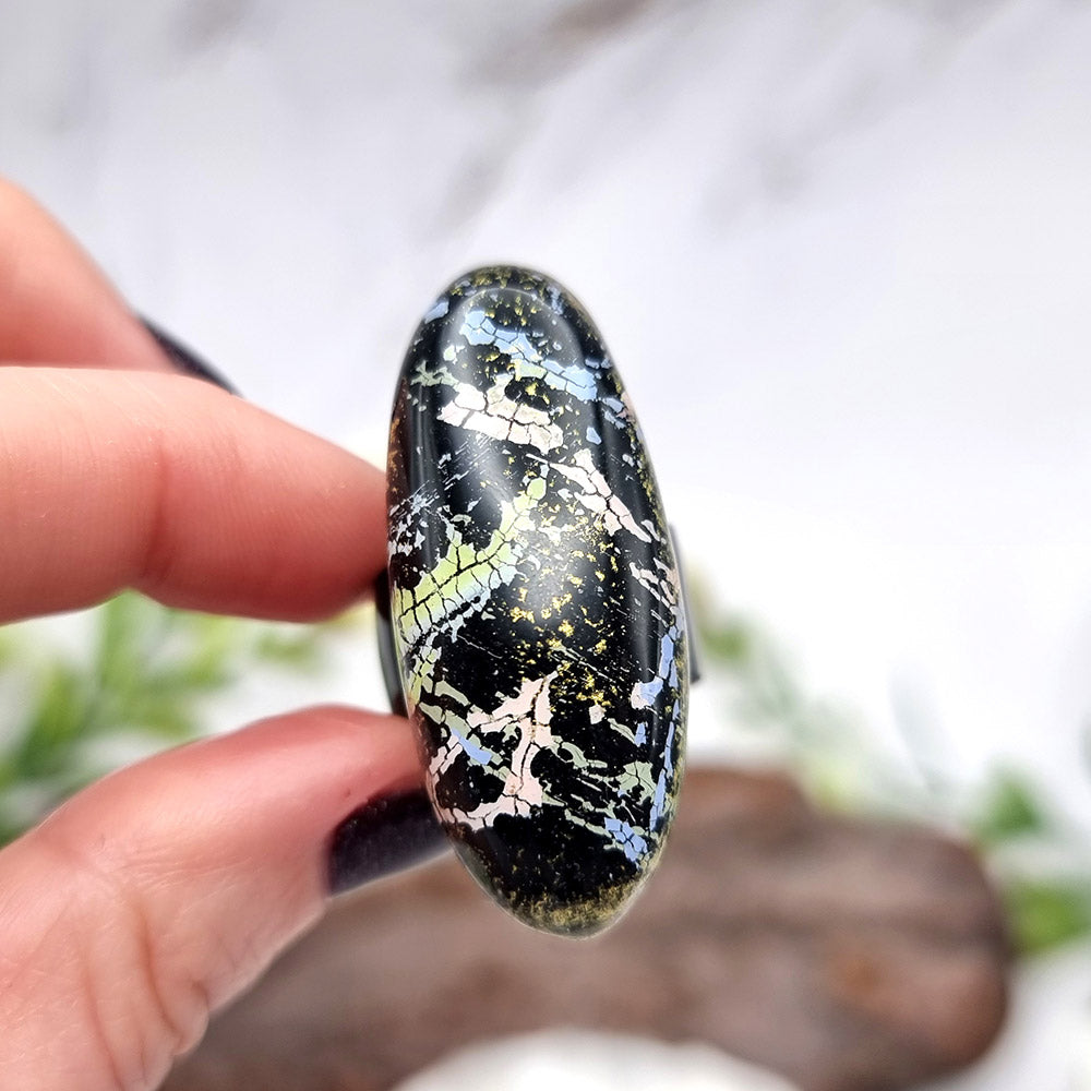Stylish Oval Polymer Clay Ring Ring SweetyBijou Jewelry