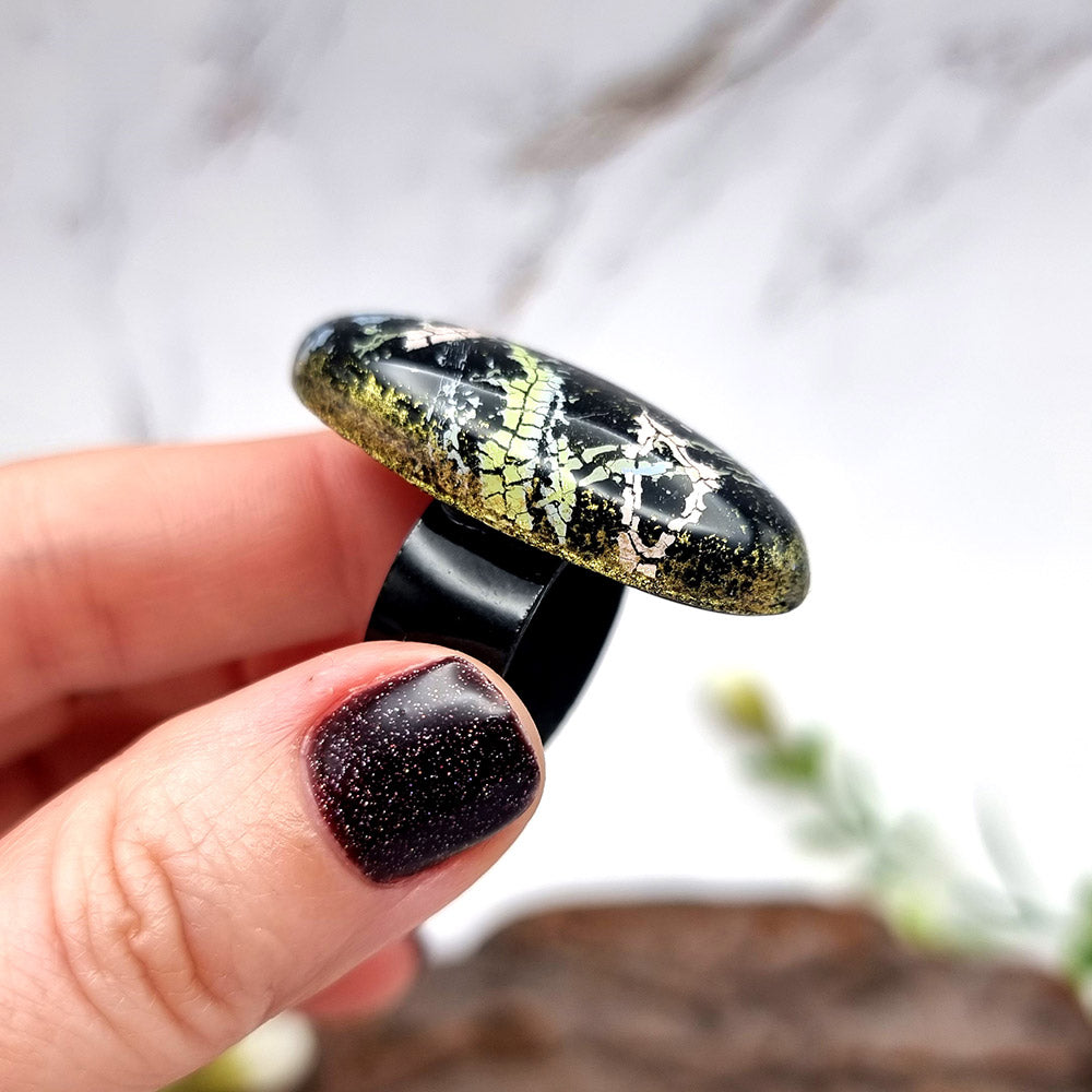 Stylish Oval Polymer Clay Ring Ring SweetyBijou Jewelry