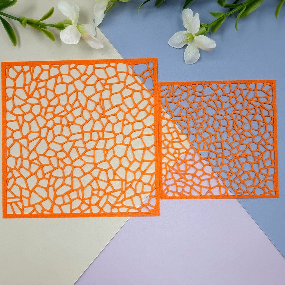 Crackle organic texture stencil for polymer clay